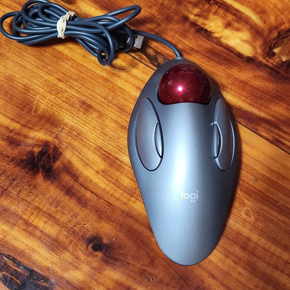 Logitech T-BC21 Trackman Trackball USB Mouse Marble Ball 810-000767